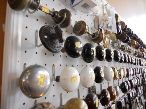 Mineral knobs in black, white, and brown are styles we keep in stock in multiples.