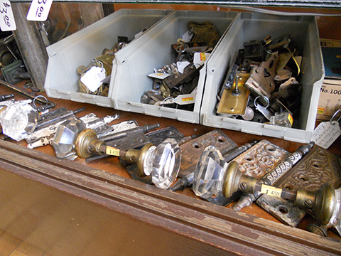 Crystal doorknobs, cabinet, and window locks round out some of our inventory.